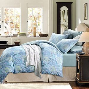 Brandream Boho Paisley Dekbedovertrek King Size met Kussenslopen Luxe Beddengoed Set Bohemian Damast Medaillon 800TC Egyptisch Katoen Satijn Blauw 3 stuks Brandream Boho Paisley Dekbedovertrek King Size met Kussenslopen Luxe Beddengoed Set Bohemian Damast Medaillon 800TC Egyptisch Katoen Satijn Blauw 3 stuks