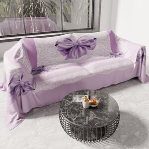 PETTI Artigiani Italiani Sprei voor tweepersoonsbed, lente en zomer, lichte deken voor tweepersoonsbed, beddengoed, lila strik, 100% Made in Italy PETTI Artigiani Italiani Sprei voor tweepersoonsbed, lente en zomer, lichte deken voor tweepersoonsbed, beddengoed, lila strik, 100% Made in Italy