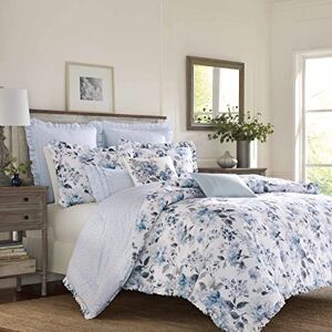 Laura Ashley Home Kingsize dekbed, omkeerbaar katoenen beddengoed met bijpassende shams, stijlvol woondecoratie voor alle seizoenen (Chloe Blue, koning) Laura Ashley Home Kingsize dekbed, omkeerbaar katoenen beddengoed met bijpassende shams, stijlvol woondecoratie voor alle seizoenen (Chloe Blue, koning)