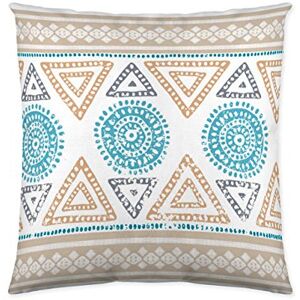 Iceberg Damaris kussensloop, bruin, blauw, zonder vulling Iceberg Damaris kussensloop, bruin, blauw, zonder vulling