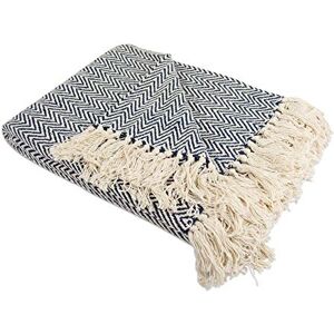 DII Handloomed Katoen, Nautisch Blauw, 50x60 DII Handloomed Katoen, Nautisch Blauw, 50x60
