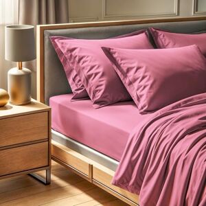 Nuit Des Rêves 100% katoen Ranforce King Hoeslaken (160 x 200 + 30 cm) in Dusty Rose, 155 draadtelling, machinewasbaar op 30 °C, zacht en duurzaam beddengoed Nuit Des Rêves 100% katoen Ranforce King Hoeslaken (160 x 200 + 30 cm) in Dusty Rose, 155 draadtelling, machinewasbaar op 30 °C, zacht en duurzaam beddengoed