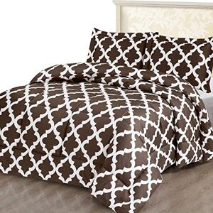 ComfyWell Kingsize dekbed Bedrukte Trooster Spreien, Coverlets & Sets, 2 Kussenslopen Warm en Anti Allergie Alle Seizoen Coverless Dekbed, Gooit Voor Bed.(King (220x230cm), Bruin) ComfyWell Kingsize dekbed Bedrukte Trooster Spreien, Coverlets & Sets, 2 Kussenslopen Warm en Anti Allergie Alle Seizoen Coverless Dekbed, Gooit Voor Bed.(King (220x230cm), Bruin)