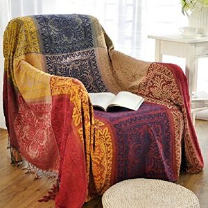 amorus JAY-TECH 86 "x 102" Chenille Jacquard Kwasten Gooi Dekens voor Bed Bank Decoratieve Zachte Stoel Cover Kleurrijk Tribal Patroon (L) amorus JAY-TECH 86 "x 102" Chenille Jacquard Kwasten Gooi Dekens voor Bed Bank Decoratieve Zachte Stoel Cover Kleurrijk Tribal Patroon (L)