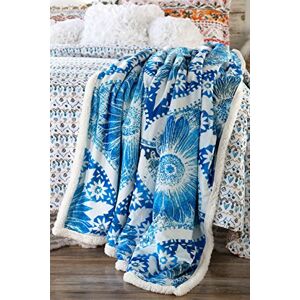 North End Decor Grote extra pluche Sherpa 68x54, Chakra Blossom Gooi Dekens, 54"x68", Blauw North End Decor Grote extra pluche Sherpa 68x54, Chakra Blossom Gooi Dekens, 54"x68", Blauw