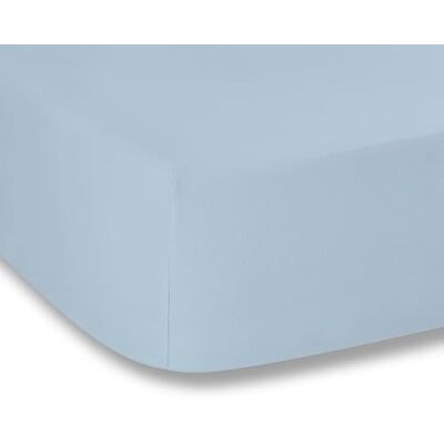 Bianca Plain Dyed Blue Hoeslaken, 140 x 200 cm Bianca Plain Dyed Blue Hoeslaken, 140 x 200 cm