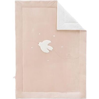 Noukies Babydeken 100x14cm Veloudoux - Duif - Ecru Roze - Kinder Product Noukies Babydeken 100x14cm Veloudoux - Duif - Ecru Roze - Kinder Product