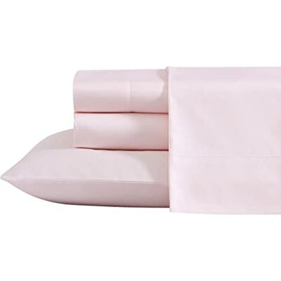 Laura Ashley Queen Sheet Set, luxe satijn katoenen beddengoed, 800 draadtelling, zacht en glad woondecoratie (massief roze, koningin) Laura Ashley Queen Sheet Set, luxe satijn katoenen beddengoed, 800 draadtelling, zacht en glad woondecoratie (massief roze, koningin)