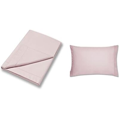 Bianca Plain Dyed Pink beddengoedset, 135 cm, 100% percale katoen Bianca Plain Dyed Pink beddengoedset, 135 cm, 100% percale katoen