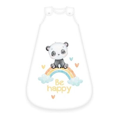 Herding Regenboog Panda babyslaapzak, maat 70x45 cm, overtrek: 100% katoen, vulling: 100% polyester Herding Regenboog Panda babyslaapzak, maat 70x45 cm, overtrek: 100% katoen, vulling: 100% polyester