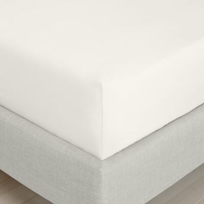 Bianca 200 Thread Count Katoen Percal Extra Diep Dubbel Hoeslaken Crème Bianca 200 Thread Count Katoen Percal Extra Diep Dubbel Hoeslaken Crème