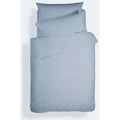 Bianca Plain Dyed Denim beddengoedset voor 90 cm brede bedden, 100% percale katoen Bianca Plain Dyed Denim beddengoedset voor 90 cm brede bedden, 100% percale katoen