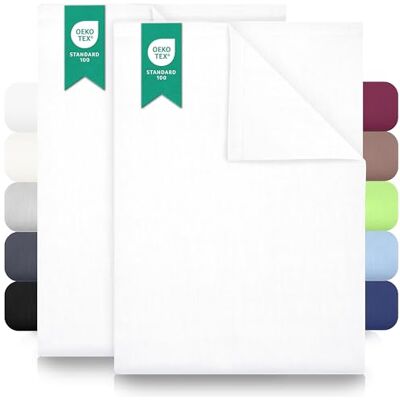 GREEN MARK 250 x 150 cm Wit Katoenen Beddengoed - Textiel GREEN MARK 250 x 150 cm Wit Katoenen Beddengoed - Textiel