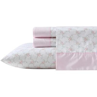 Laura Ashley Lakenset, ademend percal katoenen beddengoed, 200 draadtelling, diepe zak, chique woondecoratie (Lynda Pink, King) Laura Ashley Lakenset, ademend percal katoenen beddengoed, 200 draadtelling, diepe zak, chique woondecoratie (Lynda Pink, King)