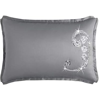 Sleepdown Caprice Fiya Kussensloop Paar 100% Polyester Grijs Sleepdown Caprice Fiya Kussensloop Paar 100% Polyester Grijs