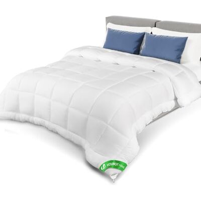 VOUNOT Lichtgewicht Deken 200x200cm Microfiber Wit - Beddengoed VOUNOT Lichtgewicht Deken 200x200cm Microfiber Wit - Beddengoed