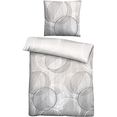 Biberna - 0634272/019/004 - Grijs - Mako satin - Set beddengoed Biberna - 0634272/019/004 - Grijs - Mako satin - Set beddengoed