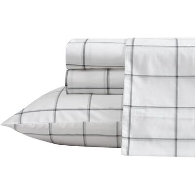 Nautica Volledige lakenset, katoenen percal beddengoedset, knapperig en cool, lichtgewicht en ademend (plot zwart, volledig) Nautica Volledige lakenset, katoenen percal beddengoedset, knapperig en cool, lichtgewicht en ademend (plot zwart, volledig)