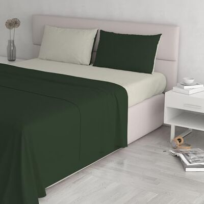 MB HOME BASIC Olijfgroen/Crème Beddengoed Set - Beddengoed MB HOME BASIC Olijfgroen/Crème Beddengoed Set - Beddengoed