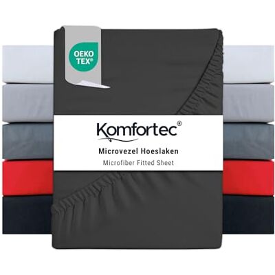 Komfortec Hoeslaken 160x200 cm tot 30cm Matrashoogte Rondom Elastiek Antraciet Komfortec Hoeslaken 160x200 cm tot 30cm Matrashoogte Rondom Elastiek Antraciet