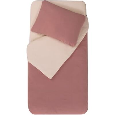 DODO Mon PTIT dekbedovertrek 75 x 120 cm + kussensloop 35 x 45 cm nude/oud roze DODO Mon PTIT dekbedovertrek 75 x 120 cm + kussensloop 35 x 45 cm nude/oud roze
