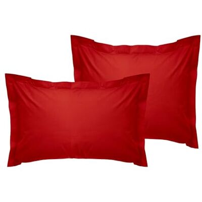 Nuit Des Rêves Premium Oxford kussensloop set (2 stuks), rood, 80 x 80 + 5 cm, 100% katoen Ranforce, 145 draadcount envelopsluiting, machinewasbaar op 30 °C Nuit Des Rêves Premium Oxford kussensloop set (2 stuks), rood, 80 x 80 + 5 cm, 100% katoen Ranforce, 145 draadcount envelopsluiting, machinewasbaar op 30 °C