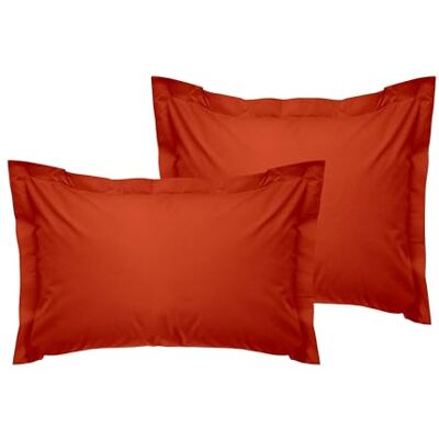 Nuit Des Rêves Oxford Pillowcase-set (2 stuks), tegelrood, 80 x 80 + 5 cm, 100% katoen Ranforce, 145 draadcount, envelopsluiting, machinewasbaar op 30 °C Nuit Des Rêves Oxford Pillowcase-set (2 stuks), tegelrood, 80 x 80 + 5 cm, 100% katoen Ranforce, 145 draadcount, envelopsluiting, machinewasbaar op 30 °C