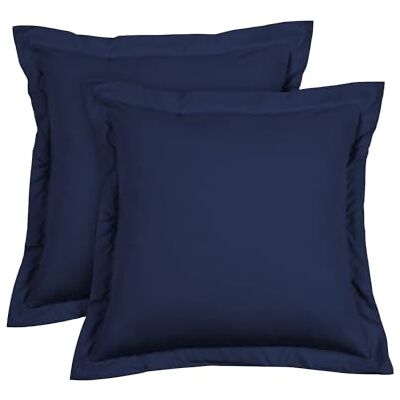 beddingstar YBV Kussenslopen Marineblauw 26x26 Euro Kussenslopen Set van 2 Luxe 600 Draadtelling Kwaliteit Europese vierkante kussenslopen 100% Egyptisch katoen (2-pack, Euro 26 x 26 Marineblauw beddingstar YBV Kussenslopen Marineblauw 26x26 Euro Kussenslopen Set van 2 Luxe 600 Draadtelling Kwaliteit Europese vierkante kussenslopen 100% Egyptisch katoen (2-pack, Euro 26 x 26 Marineblauw