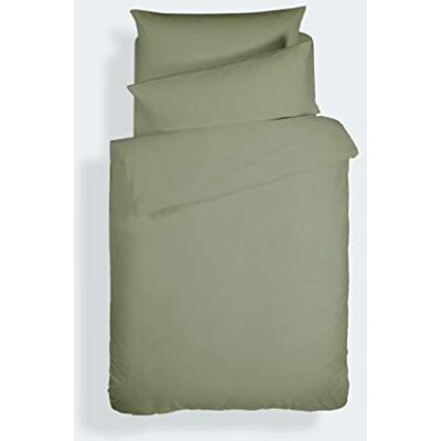 Bianca Effen geverfd militair groen beddengoed 135 x 200 + 80 x 80 cm Bianca Effen geverfd militair groen beddengoed 135 x 200 + 80 x 80 cm