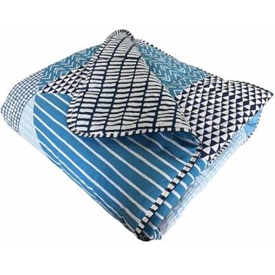 Catherine Lansfield Larsson Geo Sprei 170 x 220 cm, blauwgroen Catherine Lansfield Larsson Geo Sprei 170 x 220 cm, blauwgroen