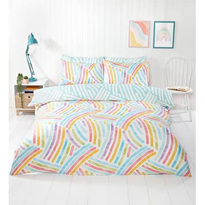 Rapport Home Microvezel Meerkleurige Art Dekbedovertrek Set Dubbel Beddengoed Rapport Home Microvezel Meerkleurige Art Dekbedovertrek Set Dubbel Beddengoed