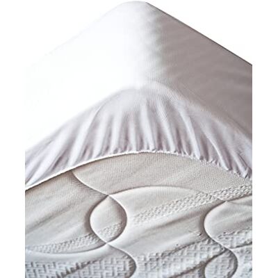 Stof Matrasbeschermer, afmetingen 140 x 190 cm, 100% katoen, kleur: wit, hypoallergeen, beddengoed, ademende , uitstekende kwaliteit Stof Matrasbeschermer, afmetingen 140 x 190 cm, 100% katoen, kleur: wit, hypoallergeen, beddengoed, ademende , uitstekende kwaliteit