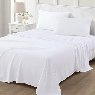 Martha Stewart Microvezel lakenset Zacht, glad, duurzaam, onderhoudsvriendelijk Beddenlakens, Swissdot Rose Martha Stewart Microvezel lakenset Zacht, glad, duurzaam, onderhoudsvriendelijk Beddenlakens, Swissdot Rose