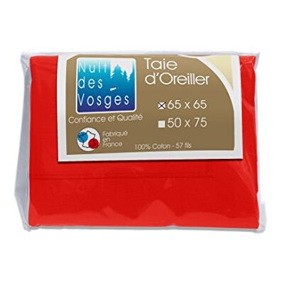 Nuit des Vosges 2107722 Cotoval Kussensloop Effen Kleur Katoen Rood 65 x 65 cm Nuit des Vosges 2107722 Cotoval Kussensloop Effen Kleur Katoen Rood 65 x 65 cm