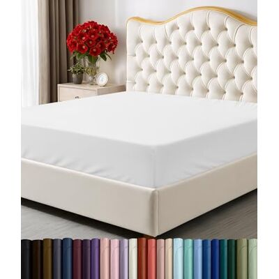Utopia Bedding Queen Hoeslaken Onderlaken Diepe zak Zachte Microfiber Krimp- en vervaagbestendig-Gemakkelijk te onderhouden -Alleen 1 hoeslaken (wit) Utopia Bedding Queen Hoeslaken Onderlaken Diepe zak Zachte Microfiber Krimp- en vervaagbestendig-Gemakkelijk te onderhouden -Alleen 1 hoeslaken (wit)