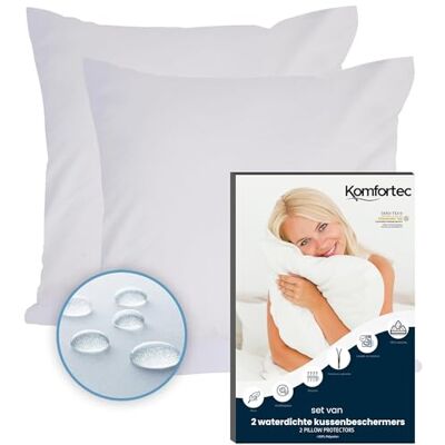 Komfortec Kussenhoes Set - Waterdicht, Ademend, Microfibre Komfortec Kussenhoes Set - Waterdicht, Ademend, Microfibre