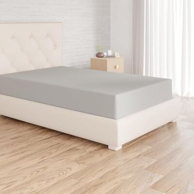 Amazon Basics Microfiber Fitted Sheet - Lichtgrijs - 140x200cm Amazon Basics Microfiber Fitted Sheet - Lichtgrijs - 140x200cm