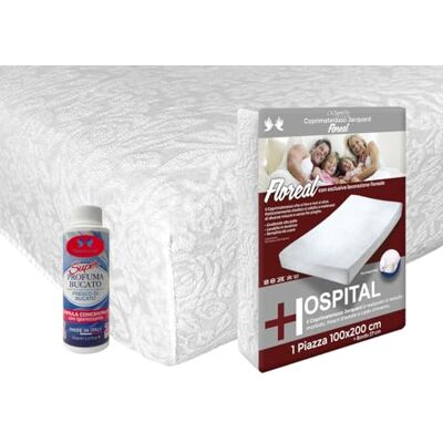 BIANCHERIAWEB Elastische matrasbeschermer 90 x 200 cm met maxi hoeken 27 cm, matrasbeschermer van jacquard-badstof, model Elegance, matrashoes voor eenpersoonsbed BIANCHERIAWEB Elastische matrasbeschermer 90 x 200 cm met maxi hoeken 27 cm, matrasbeschermer van jacquard-badstof, model Elegance, matrashoes voor eenpersoonsbed