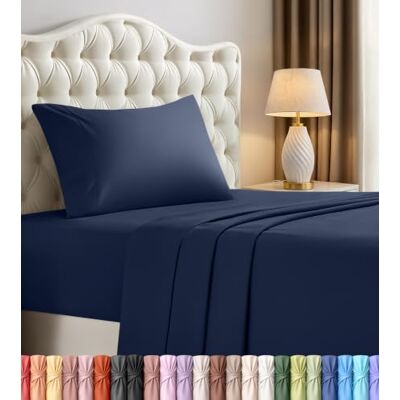 Utopia Bedding Set met 2 aparte bedlakens 3-delig beddengoed geborsteld microvezel krimp- en lichtbestendig gemakkelijk te onderhouden (twee, marine) Utopia Bedding Set met 2 aparte bedlakens 3-delig beddengoed geborsteld microvezel krimp- en lichtbestendig gemakkelijk te onderhouden (twee, marine)