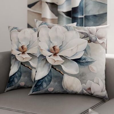 PETTI Artigiani Italiani Paar kussenslopen 50 x 50 cm van microvezel, decoratief kussen voor slaapkamer, bank, woonkamer, set van 2 kussenslopen, bloemenpatroon 14, 100% Made in Italy PETTI Artigiani Italiani Paar kussenslopen 50 x 50 cm van microvezel, decoratief kussen voor slaapkamer, bank, woonkamer, set van 2 kussenslopen, bloemenpatroon 14, 100% Made in Italy