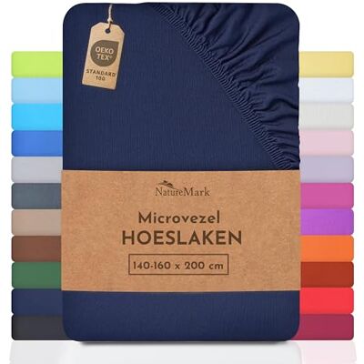 NATUREMARK Microfiber Bed Sheet - Blue Marina - 140x200 - Bed Sheet NATUREMARK Microfiber Bed Sheet - Blue Marina - 140x200 - Bed Sheet