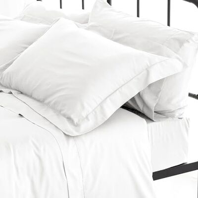 Catherine Lansfield Sateen White Set hoeslaken + kussensloop + hoeslaken 210 x 280 + 50 x 155 + 135 x 200 cm Catherine Lansfield Sateen White Set hoeslaken + kussensloop + hoeslaken 210 x 280 + 50 x 155 + 135 x 200 cm