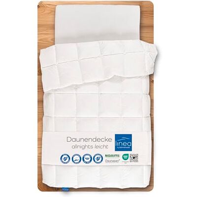 linea by Böhmerwald Lekker zacht dekbed, fris, 135 x 200 cm, 100% nieuwe veren en dons, geschikt voor mensen met allergieën, wasbaar tot 60 °C, voor de hele nacht, in Duitsland geproduceerd linea by Böhmerwald Lekker zacht dekbed, fris, 135 x 200 cm, 100% nieuwe veren en dons, geschikt voor mensen met allergieën, wasbaar tot 60 °C, voor de hele nacht, in Duitsland geproduceerd