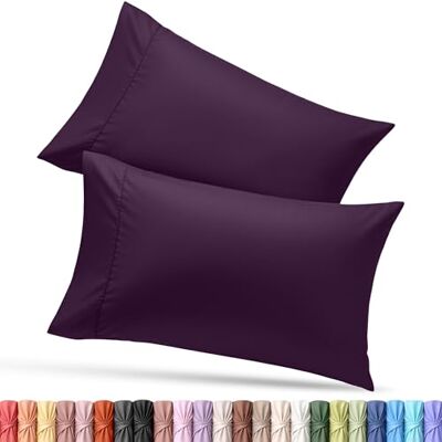 Utopia Bedding Queensize kussenslopen 2 stuks envelopsluiting zachte geborstelde microvezelstof krimp- en vervagingsbestendige kussenslopen 55 x 76 cm (Queen, paars) Utopia Bedding Queensize kussenslopen 2 stuks envelopsluiting zachte geborstelde microvezelstof krimp- en vervagingsbestendige kussenslopen 55 x 76 cm (Queen, paars)