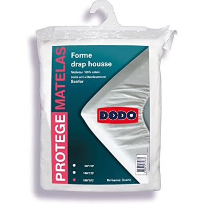 DODO Matrasbeschermer, absorberend, Molton, katoen, 160 x 200 cm, voor tweepersoonsbed, kwarts, zacht en comfortabel, machinewasbaar 95 °C DODO Matrasbeschermer, absorberend, Molton, katoen, 160 x 200 cm, voor tweepersoonsbed, kwarts, zacht en comfortabel, machinewasbaar 95 °C