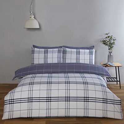 Rapport Home Harris Checkered Dekbedovertrek Dubbel Denim, Blauw Rapport Home Harris Checkered Dekbedovertrek Dubbel Denim, Blauw