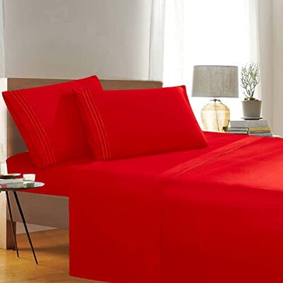 Elegant Comfort Draaddichtheid 1500, kreuk- en vervagingsbestendig Egyptische kwaliteit 3-delige lakenset ultrazachte luxe set inclusief plat laken, hoeslaken en 1 kussensloop, twin/twin XL, exotisch Elegant Comfort Draaddichtheid 1500, kreuk- en vervagingsbestendig Egyptische kwaliteit 3-delige lakenset ultrazachte luxe set inclusief plat laken, hoeslaken en 1 kussensloop, twin/twin XL, exotisch