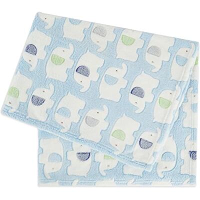 Bieco Blauwe Olifant Pluche Dekentje 75x90cm Bieco Blauwe Olifant Pluche Dekentje 75x90cm