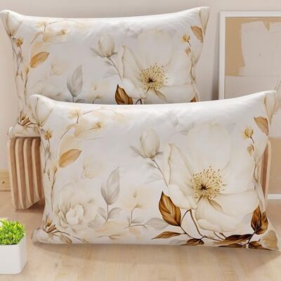 PETTI Artigiani Italiani Paar kussenslopen 50 x 70 cm van microvezel, decoratief kussen voor slaapkamer, bank, woonkamer, set van 2 kussenslopen, bloemenpatroon 18, 100% Made in Italy PETTI Artigiani Italiani Paar kussenslopen 50 x 70 cm van microvezel, decoratief kussen voor slaapkamer, bank, woonkamer, set van 2 kussenslopen, bloemenpatroon 18, 100% Made in Italy