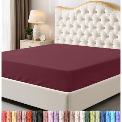 Utopia Bedding Queen Hoeslaken Onderlaken Diepe zak Zachte Microfiber -Krimp- en vervagingsbestendig, Gemakkelijk te onderhouden Alleen 1 hoeslaken (rood bordeaux) Utopia Bedding Queen Hoeslaken Onderlaken Diepe zak Zachte Microfiber -Krimp- en vervagingsbestendig, Gemakkelijk te onderhouden Alleen 1 hoeslaken (rood bordeaux)